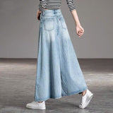 Gbolsos Baggy Jeans Women High Waist  Blue Summer Wide Leg Jeans for Women's Korean Fashion Oversize Pants Woman Free Shipping