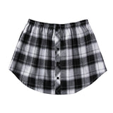 Gbolsos Detachable Underskirt Cotton Shirt Extender for Women Irregular False Skirt Tail Blouse Hem Plaid Mini Skirt Extender Hemline