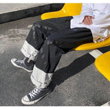 Straight casual pants Men Hong Kong style Korean large size Ankle-length Cargo pants trend all-match wide-leg boot-cut trousers