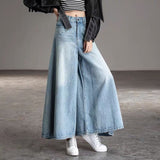 Gbolsos Baggy Jeans Women High Waist  Blue Summer Wide Leg Jeans for Women's Korean Fashion Oversize Pants Woman Free Shipping