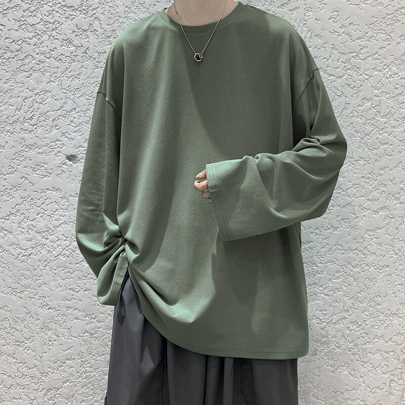 Gbolsos Oversized Solid 17 Colors Pullover Hoodies For Men Mens Streetwear Harajuku Sweatshirts Long Sleeve Korean Clothes Women