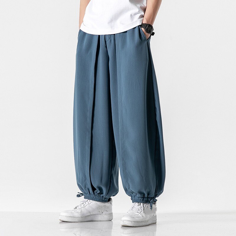 Gbolsos Mens Haren Pants Basic Solid Color  Baggy Joggers Sports Pants Hip Hop Trousers Casual Loose 2023 New Male Pant