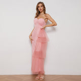 Gbolsos Simple Black Pink Soft Tulle Evening Party Dress Sweetheart Sleeveless Tea Length Formal Prom Night Gowns Dresse