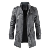 Gbolsos Faux Leather Jackets Men High Quality Classic Motorcycle Bike Cowboy Jacket Coat Male Plus Velvet Thick Coats L-3XL