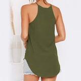 Gbolsos Women Tank And Camis Ladies Halter Neck Top Summer Sexy O Neck Sleeveless Tops Vest Female OL T-shirts Women Pulovers