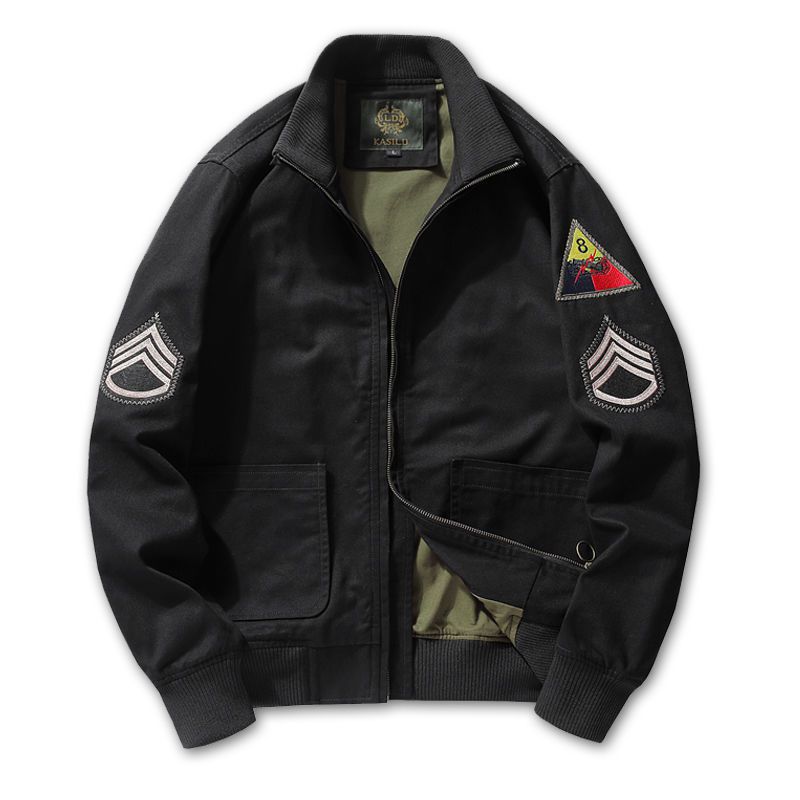Gbolsos Word War 2 Vintage Tank Jacket Black Blue Green Windproof Sweatshirt Streetwear Harajuku Casual Outerwear Military Movie Fury