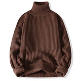 Gbolsos Autumn Winter New Mens Sweater Turtleneck Pullover Men Solid Color knit Sweater Business Casual Sweater Warm Pull Jumper
