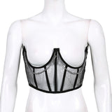 Gbolsos Sexy Corset Underbust Women Gothic Corset Top Curve Shaper Strap Slimming Waist Belt Chain Lace Corsets Bustiers Sexy Punk