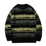 Gbolsos 2023 Spring Oversized Streetwear Pullover Men's Clothes New Hip Hop Punk Knitwear Sweater Vintage Jumper Striped Sweater Men