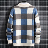 Gbolsos Thick Cashmere Sweater Men Tops Turtleneck Winter Male Plaid Pullovers Comfortable Mens Christmas Sweaters Keep Warm Pull Homme