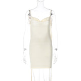 Gbolsos White Backless Maxi Dresses For Women Spaghetti Strap Long Beach Dress Women Summer Elegant Evening Party Dress