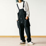 Gbolsos Japanese Retro Y2K One-piece Suspenders Street Hip-hop Loose Fashion Casual Straight-leg Pants Wide-leg Pants Men's Clothing