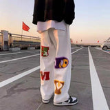 Gbolsos Men's pants loose all-match overalls autumn and winter ins tide wide-leg trend y2k casual pants men's trousers