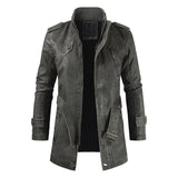 Gbolsos Faux Leather Jackets Men High Quality Classic Motorcycle Bike Cowboy Jacket Coat Male Plus Velvet Thick Coats L-3XL