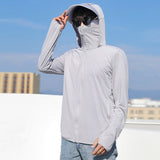 Gbolsos Summer Sun Protection Skin Coats Men Ultra-Light Sportswear Hooded Outwear Quick Dry Fishing T-shirts Sunscreen Tops