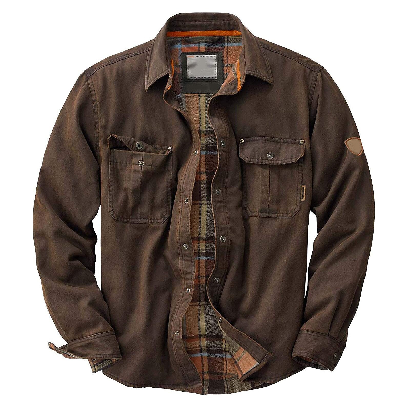 Gbolsos Men's American retro work clothes, locomotive trend, long sleeved cotton jacket