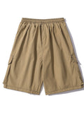 Gbolsos Men Sweat Shorts Vintage Cargo Shorts Unisex Trend Japanese Students Casual Trend Half Pants Techwear Safari Trousers