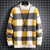 Gbolsos Thick Cashmere Sweater Men Tops Turtleneck Winter Male Plaid Pullovers Comfortable Mens Christmas Sweaters Keep Warm Pull Homme