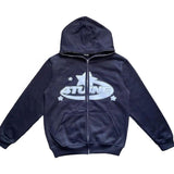 Gbolsos Y2K Full Zip Hoodies Hip Hop Graphic Print Hooded Sweatshirts Streetwear Harajuku Goth Oversized Winter Men Jackets Coat Clothes