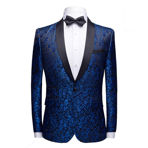 Black Formal Suit Men 2 Piece Set Asian Size 4XL Business Banquet Men Dress Suit Jacket and Pants High Quality Jacquard Fabric