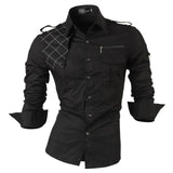 GbolsosJeansian Men's Dress Shirts Casual Stylish Long Sleeve Designer Button Down Slim Fit 8397 WineRed