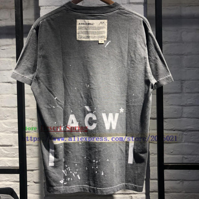Best Quality A-COLD-WALL ACW T-Shirts Men Women Cotton Loose ACW Top Tees Casual A-COLD-WALL ACW T-Shirts
