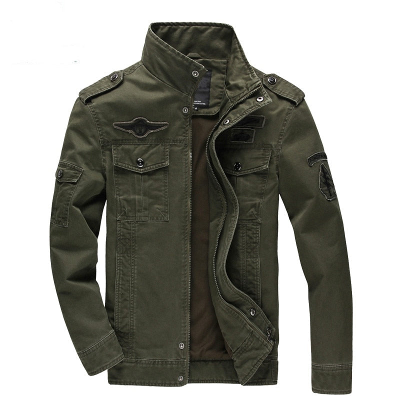 GbolsosNew 2021  Casual Army Military Jacket Men Plus Size M-6XL Jaqueta masculina Air force one Spring & Autumn Cargo Mens Jackets Coat