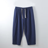 Summer pants men 5XL 6XL 7XL 8XL 9XL 10XL 11XL 12XL Waist 170cm Plus size Cotton linen large size trousers men 5 colors