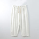 Summer pants men 5XL 6XL 7XL 8XL 9XL 10XL 11XL 12XL Waist 170cm Plus size Cotton linen large size trousers men 5 colors