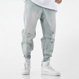 Hip Hop Ripped Jeans Men Hole Loose Korean Style Modis Harem Pants Rotos Hombre Harajuku Homme Streetwear Trousers Male