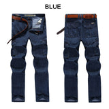 Vomint Mens Jeans Cargo Denim Pants Regular Loose Fit Multi Pockets Classic Washed Military Wear Big Size 38 40 42 V7A1J012