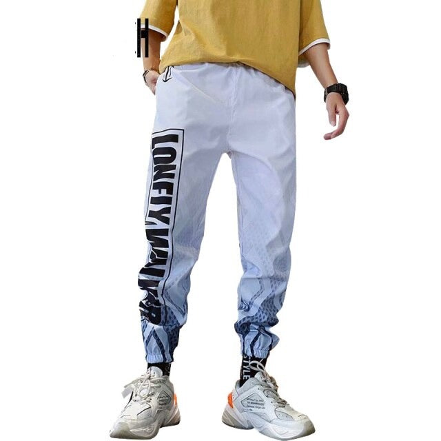 Streetwear Hip hop Joggers Pants Men Loose Harem Pants Ankle Length Trousers Sport Casual Letter Print Sweatpants For Men 3XL