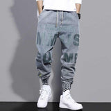 Jeans Men's Loose Stylish Motorcycle Style Korean Harlan All-match Harajuku Style Ins Beam Feet Casual Pants men jeans