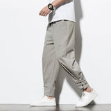 GbolsosCotton Harem Pants Mens Jogger Pants 2021 Hip Hop Streetwear Korean Style Male Casual Summer Track Pants Trousers Men