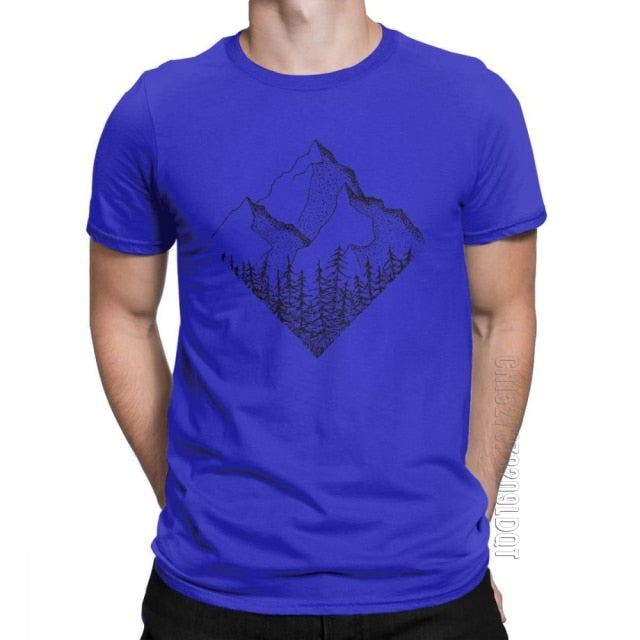 The Diamond Range Men T Shirt Outdoors Mountains Hiking T-Shirt National Parks Cotton Male Tshirt Basic Tees Plus Size Clothes