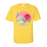 Vaporwave Graphic Tshirt Men Basic T-shirts O Neck Short Sleeve Cotton The Great Retro Wave Tops T Shirt 80s T-shirts Japan