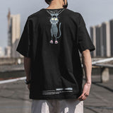 GbolsosSummer Print T-shirt Men Half Sleeve Tee Shirt Fashion Brand Fashion Streetwear Loose Japan Style Oversize Top Men 2021