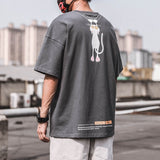 GbolsosSummer Print T-shirt Men Half Sleeve Tee Shirt Fashion Brand Fashion Streetwear Loose Japan Style Oversize Top Men 2021