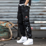 New Streetwear Men's Multi Pockets Cargo Harem Pants Hip Hop Casual Male Track Pants Joggers Trousers Fashion Harajuku Men Pants