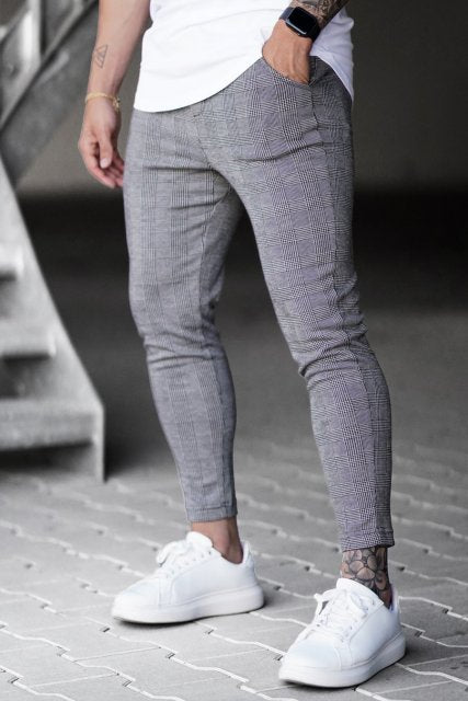 GbolsosPants Men Joggers Sweatpants 2021 Autumn Streetwear Trousers Plaid Casual Sports Mens Pants