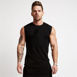 GbolsosCotton Gym Clothing Mens Workout Sleeveless Shirt Bodybuilding Tank Top Fitness Sportswear Mens Vests Muscle Singlets Tanktop