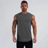 GbolsosCotton Gym Clothing Mens Workout Sleeveless Shirt Bodybuilding Tank Top Fitness Sportswear Mens Vests Muscle Singlets Tanktop