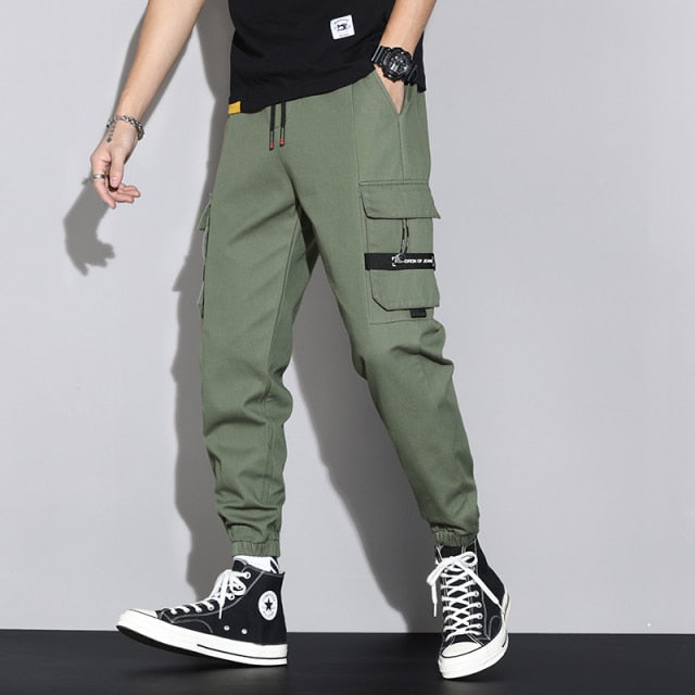 Spring and Summer Big Men Trousers Knitted Sports Pants Men Pants Loose Korean Version of All-Match Overalls Trousers Men