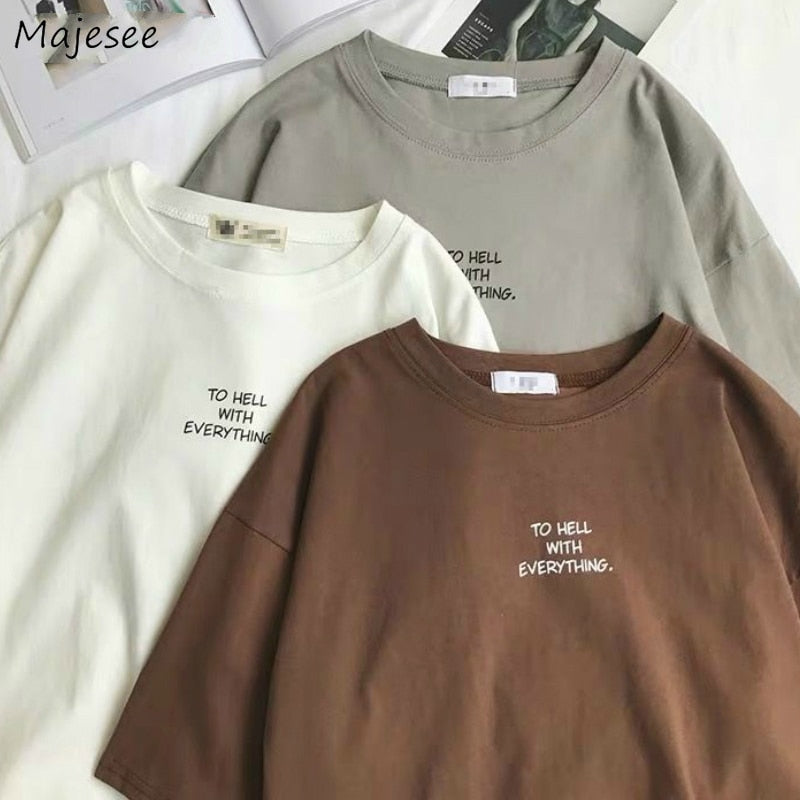 Men Short Sleeve T-shirts Loose Harajuku Plus Size 4XL Letter Printed Chic Simple All-match Mens Korean Style Ulzzang Leisure