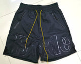 GbolsosRhude Shorts Men Women Big Letter Logo Rhude Shorts 2021 Summer Casual Oversize Breechcloth Yellow drawstring Pill Zipper Head