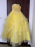 Quinceanera Dresses   The Party Prom Elegant Strapless Ball Gown 5 Colors Formal Homecoming Quinceanera Dress Custom Size F
