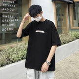 GbolsosSummer Print T-shirt Men Half Sleeve Tee Shirt Fashion Brand Fashion Streetwear Loose Japan Style Oversize Top Men 2021