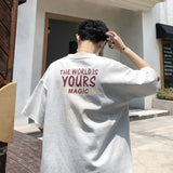 GbolsosSummer Print T-shirt Men Half Sleeve Tee Shirt Fashion Brand Fashion Streetwear Loose Japan Style Oversize Top Men 2021