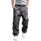 Camouflage Cargo Pants Men Casual Military Army Style Pants Tactical Side Zipper Pocket Cotton Loose Baggy Trousers Plus Size