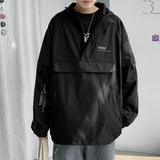 GbolsosMen Bomber Jacket Mulit Pocket Cargo Jackets Steetwear 2021 Spring Hip Hop Windbreaker Coats Korean Fashion Hooded Coat
